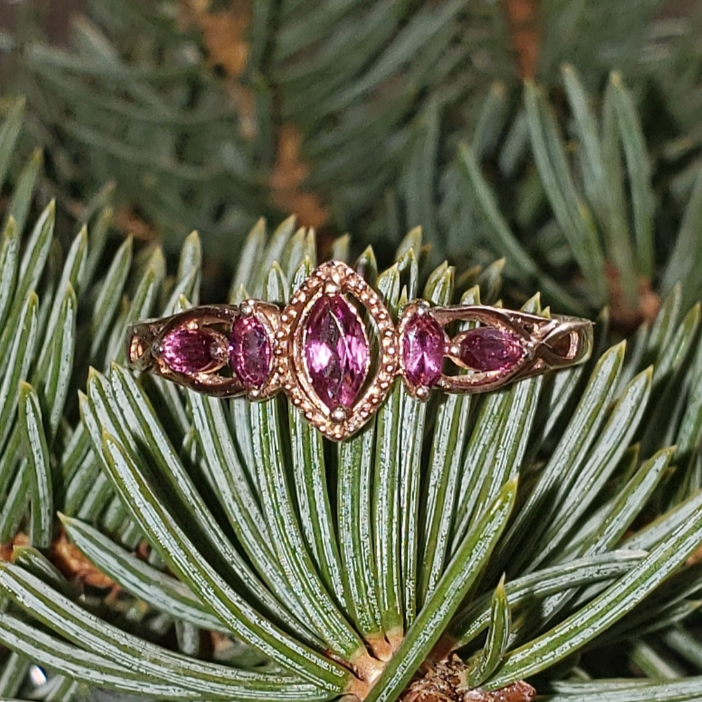 Orissa Rhodolite Garnet Ring, sz 10